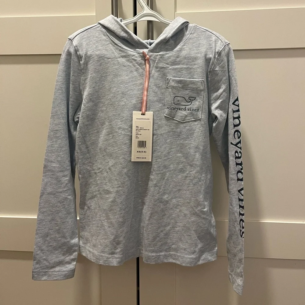 Vineyard Vines size XS long sleeve blue hooded t-shirt